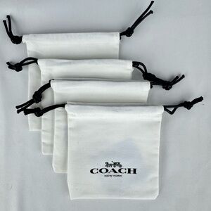 Set of 4 Drawstring Coach Duster Bags for Jewelry
